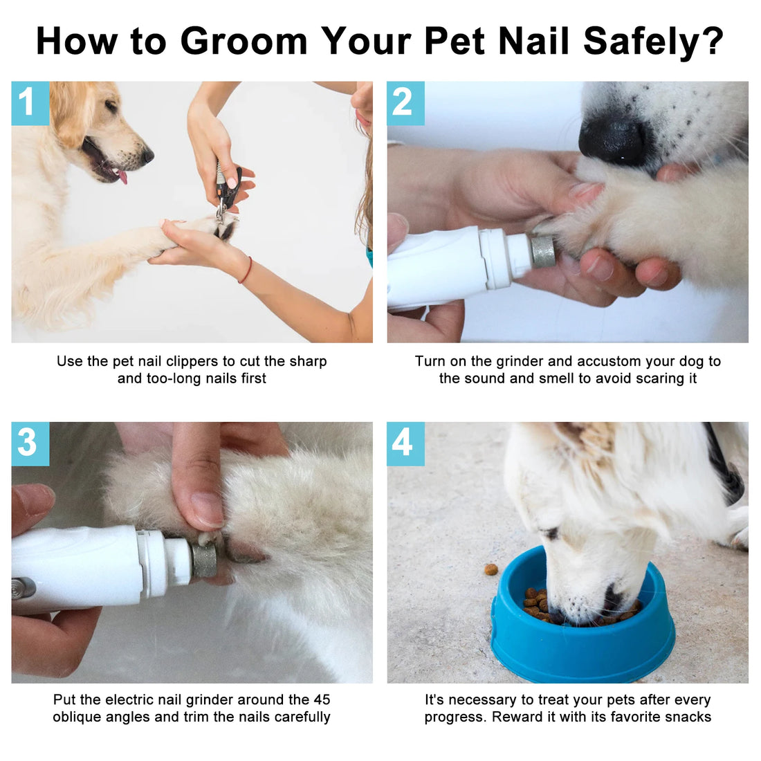 Dog Claw Grinder Electric Dog Paws  Nail Trimmer Tools