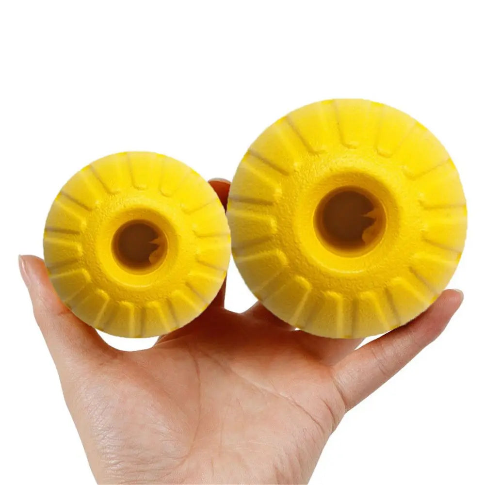 Yellow Rubber Ball Pet Dog Training Chew Play Fetch Toys