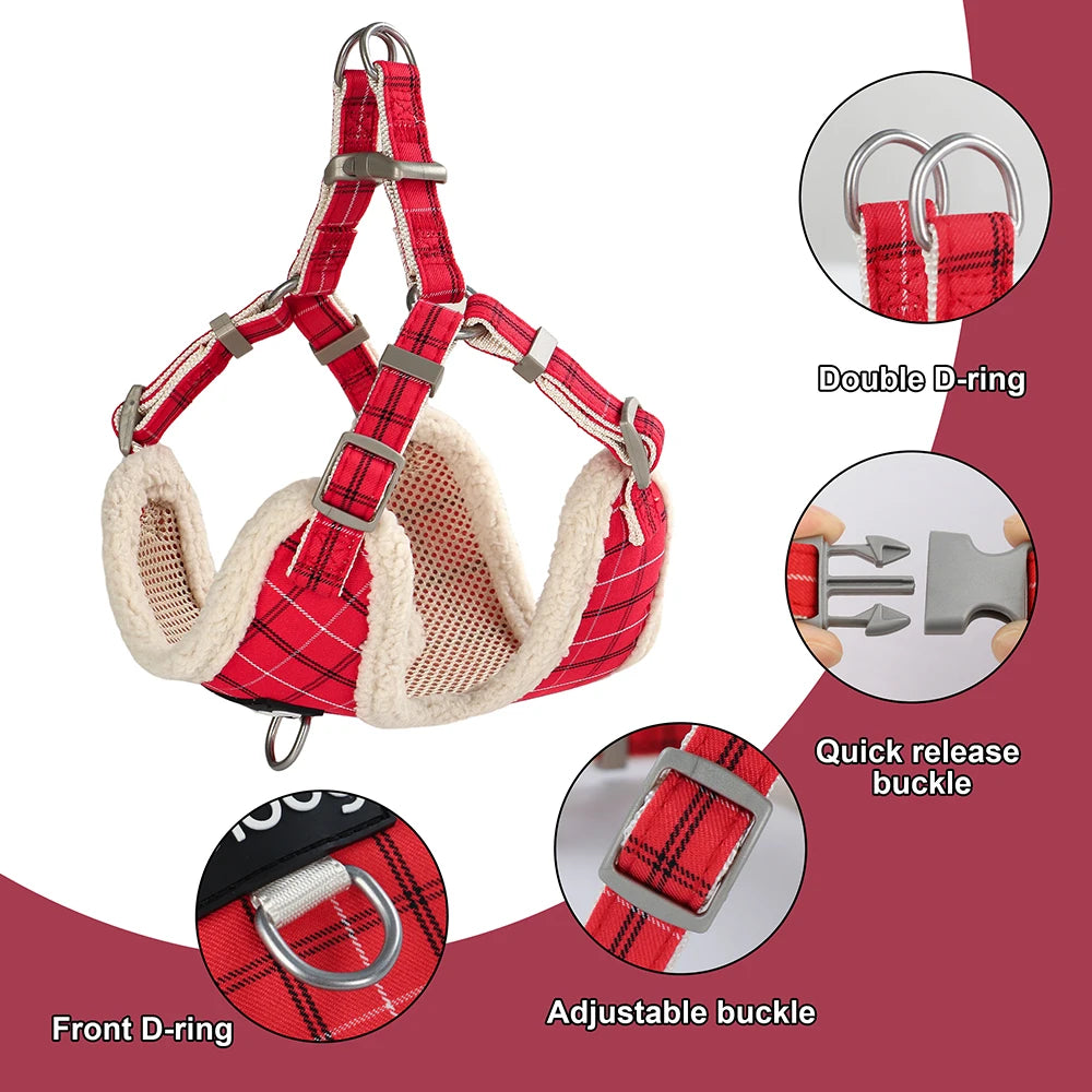 Breathable Dog Harness Leash Bag Set Leash Pet Collar