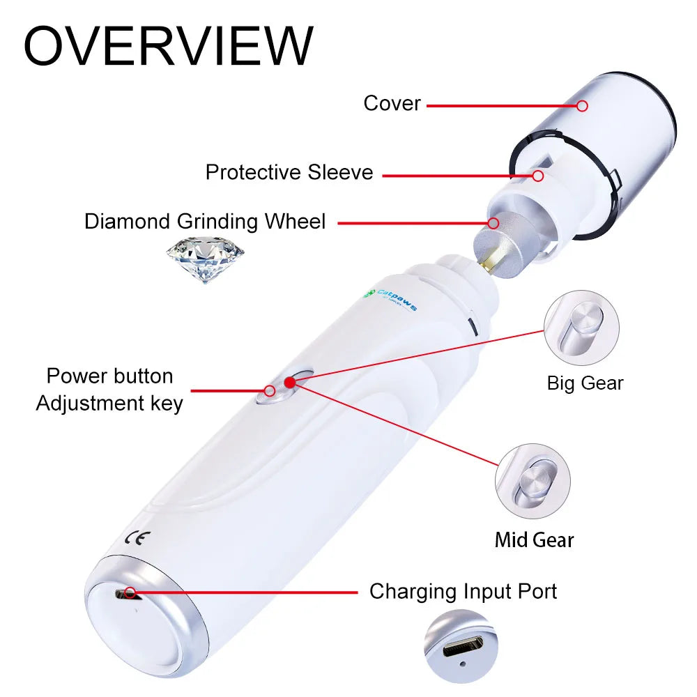 Dog Claw Grinder Electric Dog Paws  Nail Trimmer Tools