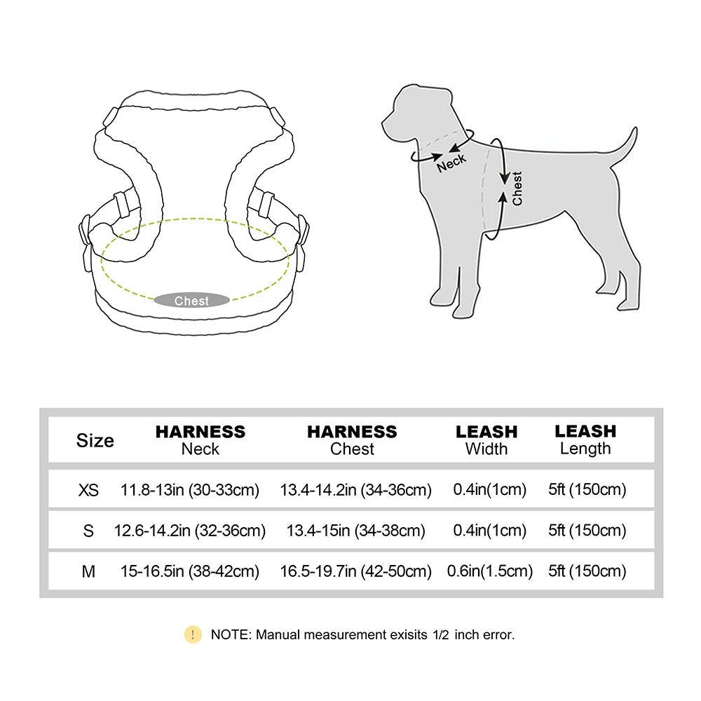 Breathable Dog Harness Leash Bag Set Leash Pet Collar
