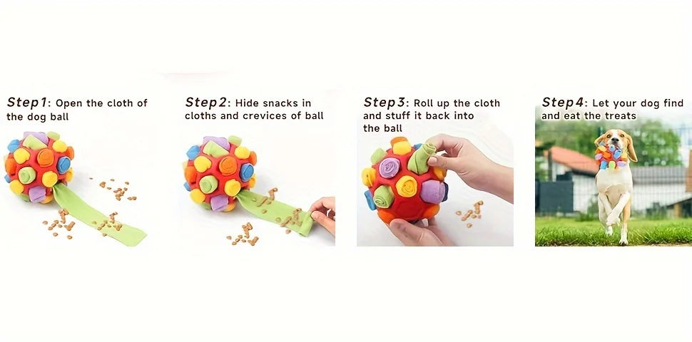 Interactive Dog Toy Sniffing Ball for Hiding Treats Treat Toys