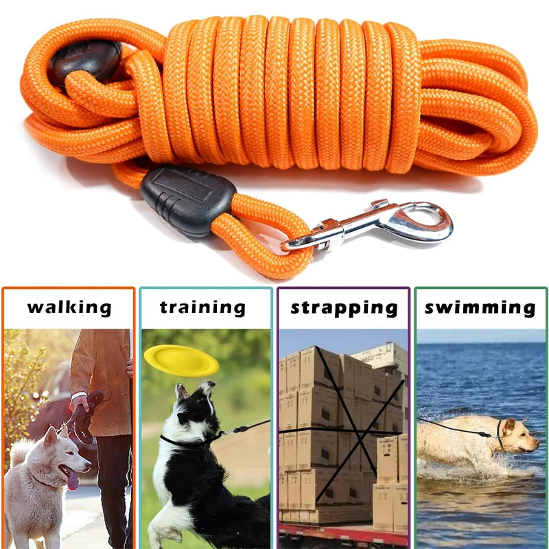 Long Rope Training Dog Leash Heavy Duty Nylon Dog Leash