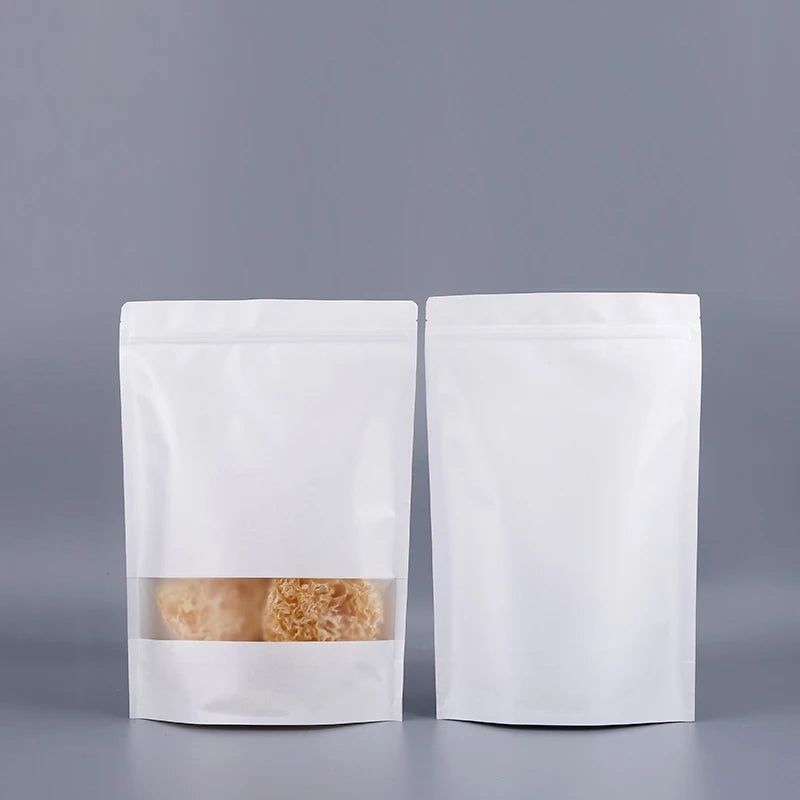 White Kraft Paper Frosted Window Bag, Dog Dry Food