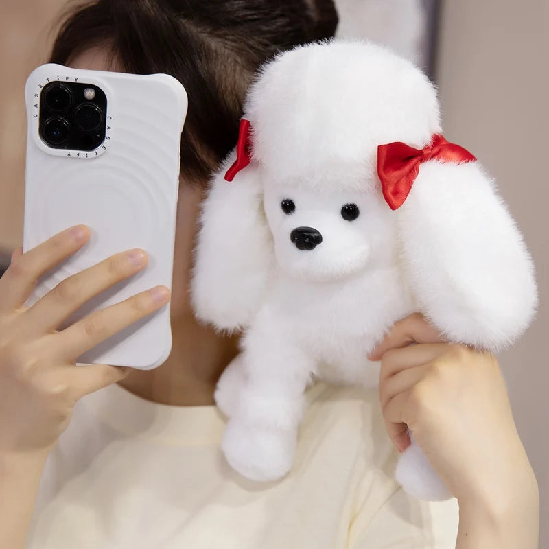 Hot Sale Realistic Sitting Poodle Pug Puppy Plush Toys