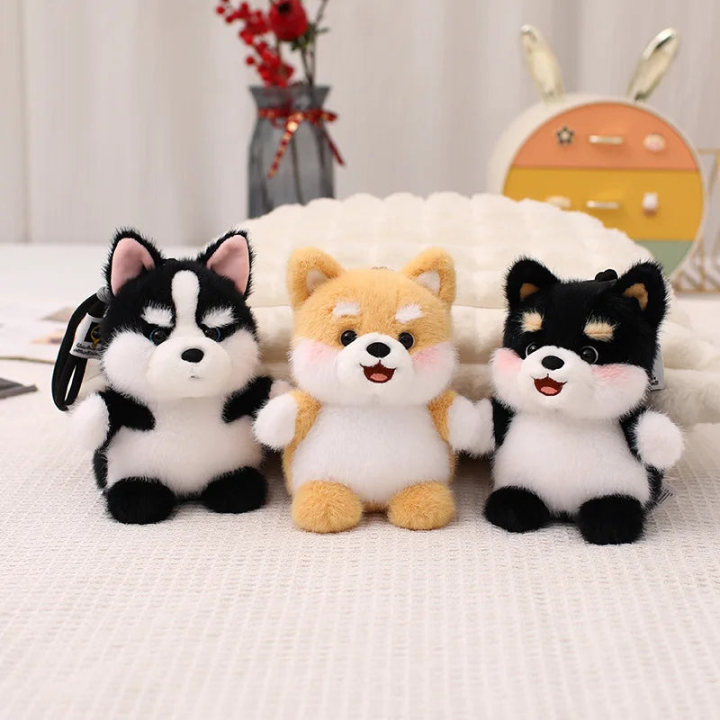 Dog Plush Toy Pendant Teddy Husky  Dolls Car Decor