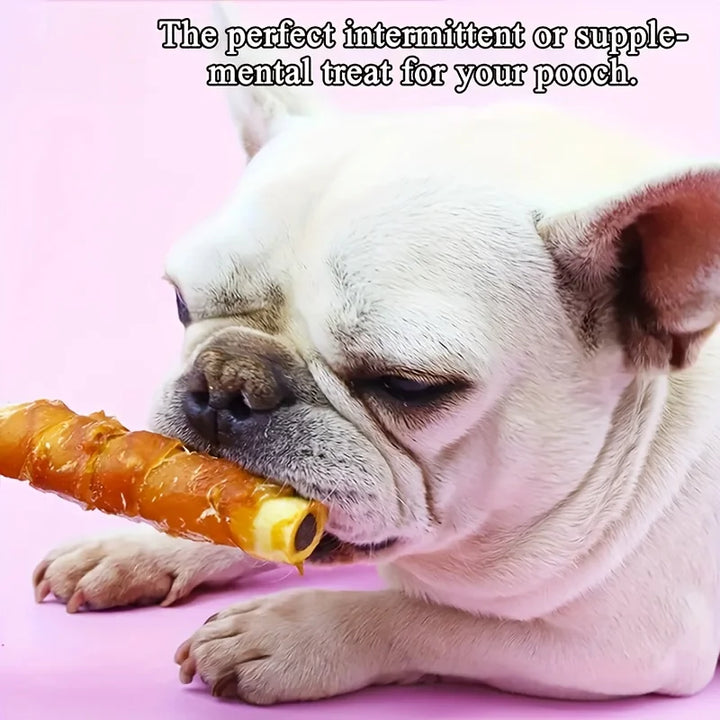 Chicken Wrapped Cowhide Chocolate Stick Meat Dog