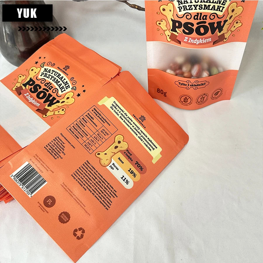 White Kraft Paper Frosted Window Bag, Dog Dry Food