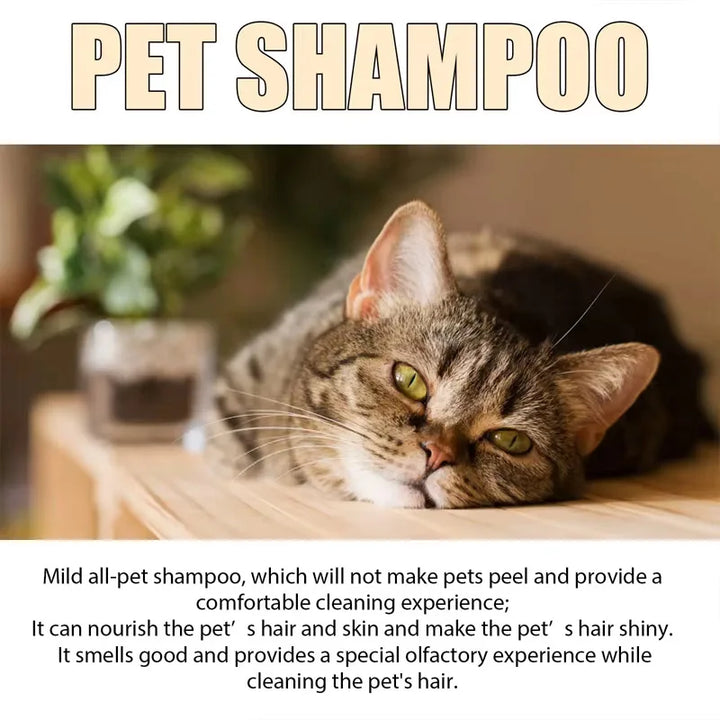 Pet shampoo is gentle and clean Pet dog hair shampoo