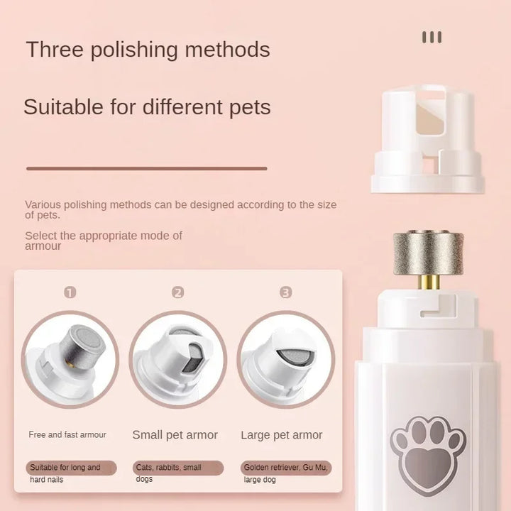 Electric Dog Nail Grinder Wheel LED Light Trimmers for Cat Dog