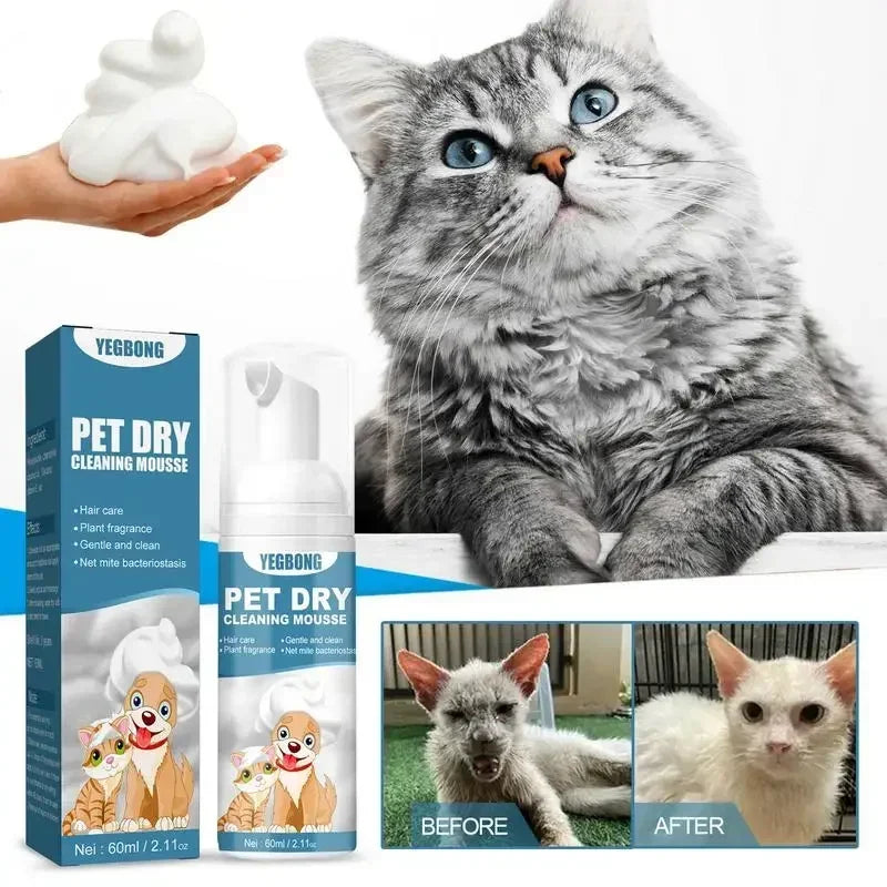 Waterless Dog Shampoo No Rinse Dogs Cleaning Shampoo