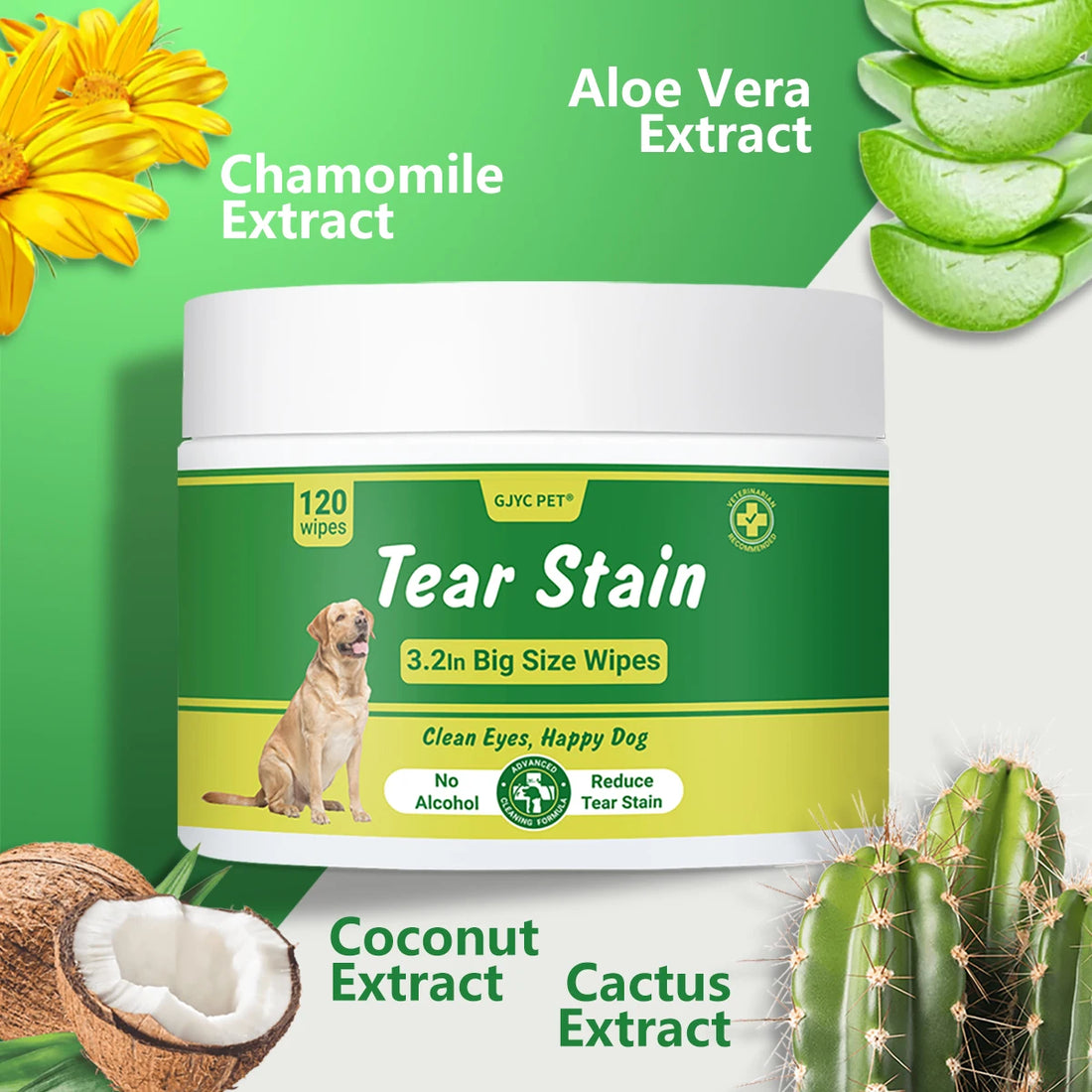 PET Large Size Pet Eye Wipes Tear Stain Remover Care