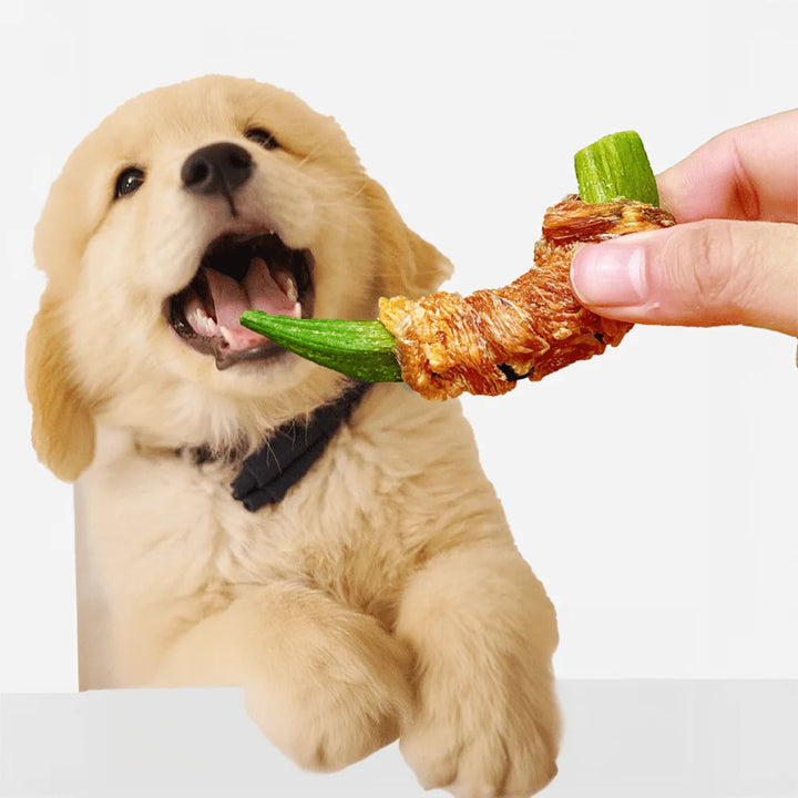 Wrapped Okra All Natural Ingredients Natural Dog Treats