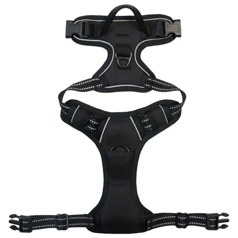 Reflective Breathable Vest Chest Strap Leash Pet Collar