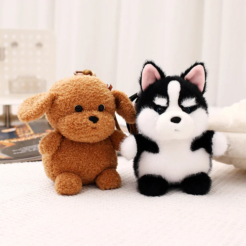 Dog Plush Toy Pendant Teddy Husky  Dolls Car Decor
