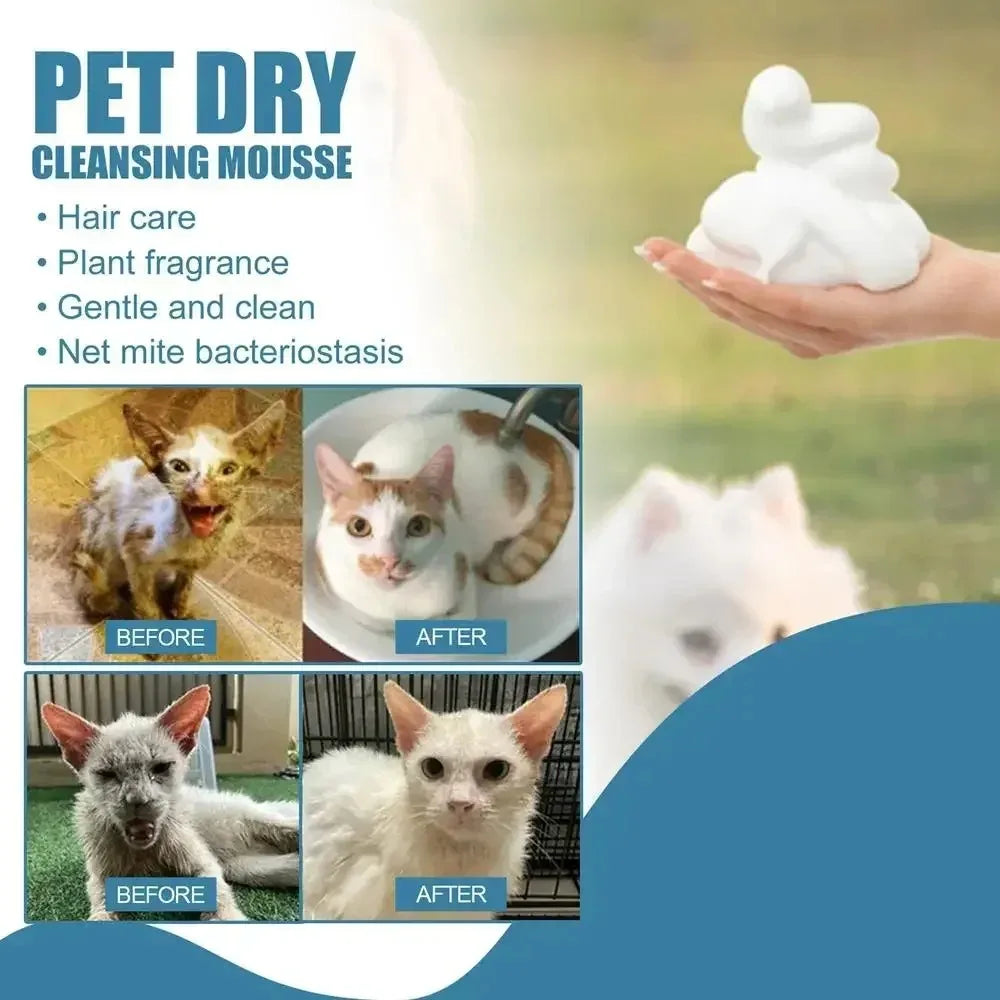 Yegbong Pet Dry Shampoo No Rinse Waterless Wash