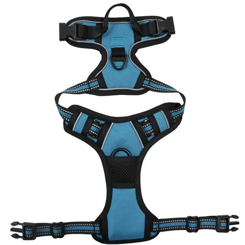Reflective Breathable Vest Chest Strap Leash Pet Collar