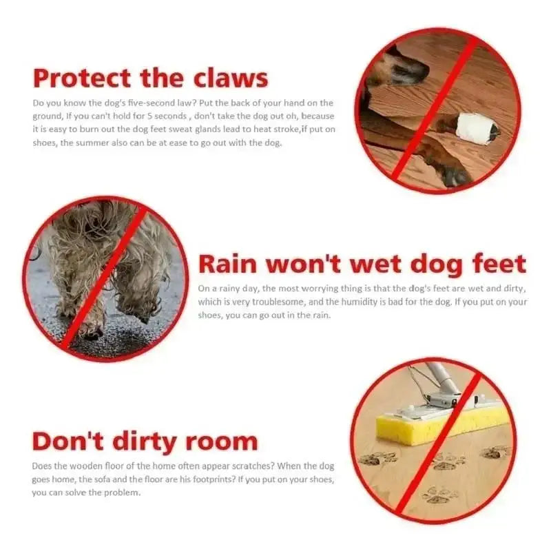Waterproof Pet Dog Shoes Anti-slip Rain Snow Boot