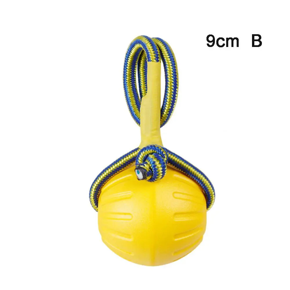 Yellow Rubber Ball Pet Dog Training Chew Play Fetch Toys
