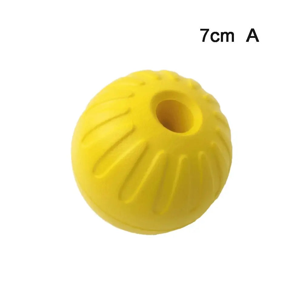 Yellow Rubber Ball Pet Dog Training Chew Play Fetch Toys