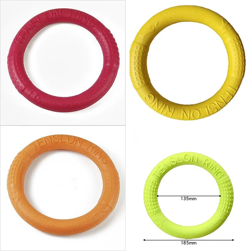 Dog Ring Toys Rubber Chewing Flying Floating Fetch Toys