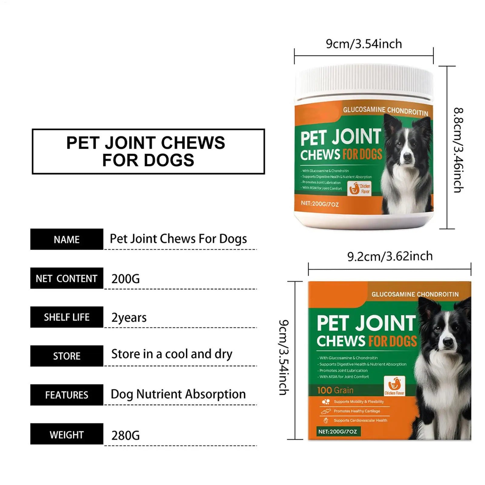 Joint Supplement For Dogs Natural Chews Pill Dry Food