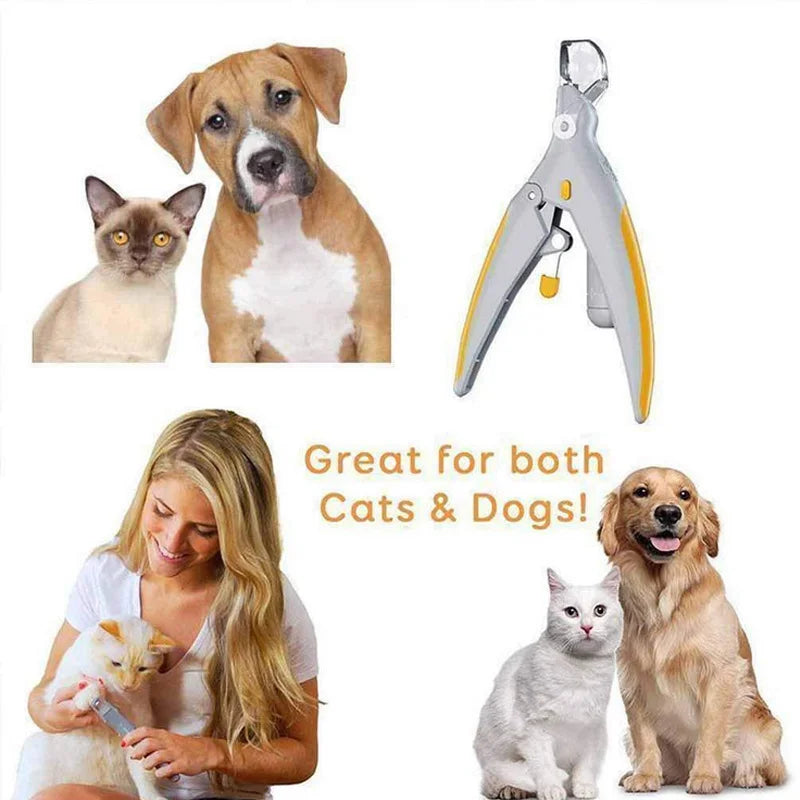 Pet Nail Clipper with Light, Cat and Dog Cleaning Cat Claws