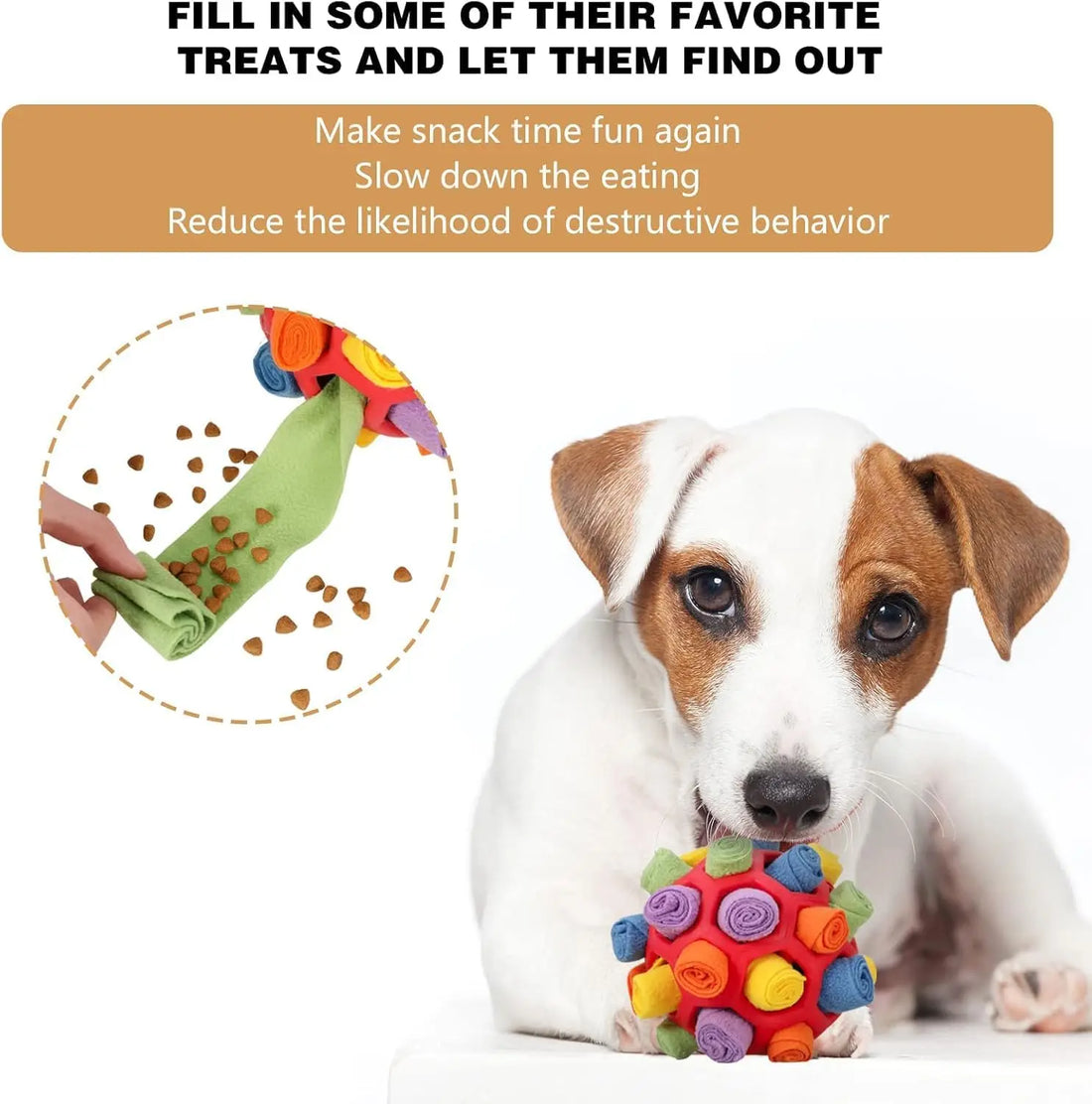 Interactive Dog Puzzle Toy Sniffing Ball for Treat Dog Toys