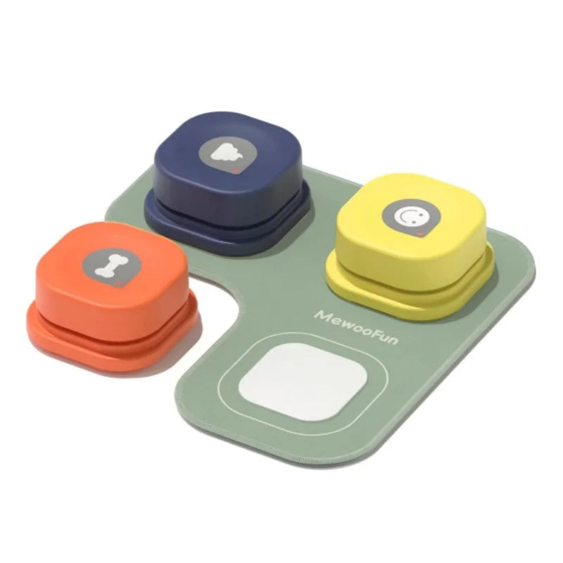 Mewoofun Dog Buttons with Rubber Mat Recordable Dog