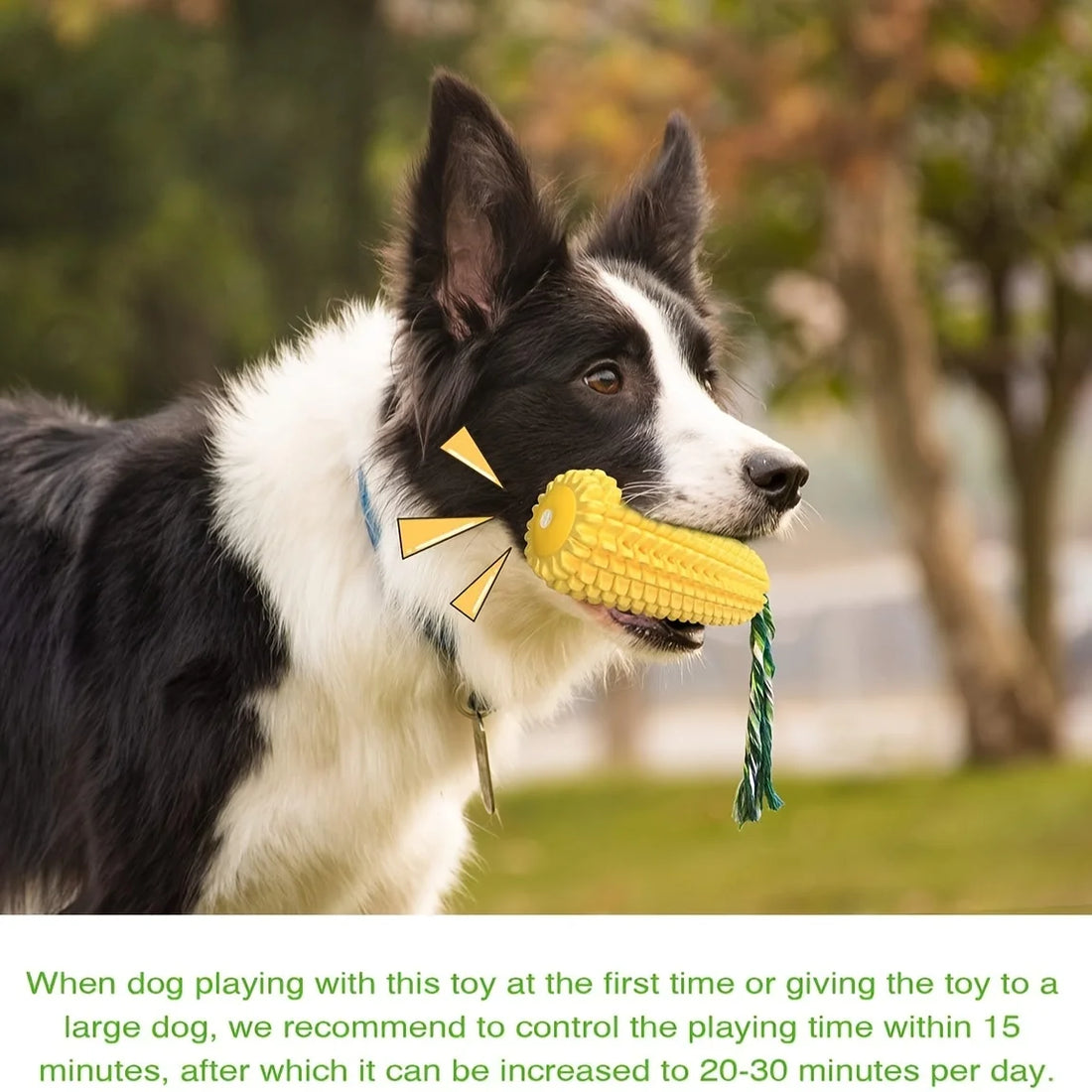 Dog Chew Toy Heavy-Duty Rubber Bone Corn Puppies