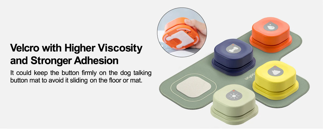 Mewoofun Dog Buttons with Rubber Mat Recordable Dog