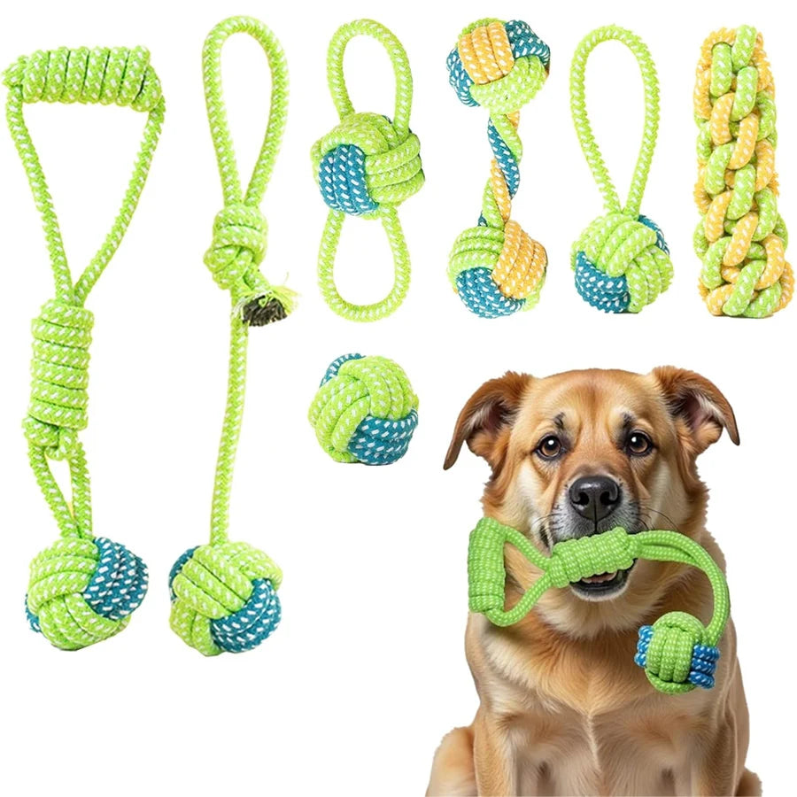 Dog Tug Rope Toys Strong Durable Chew Fetch Toys Dogs