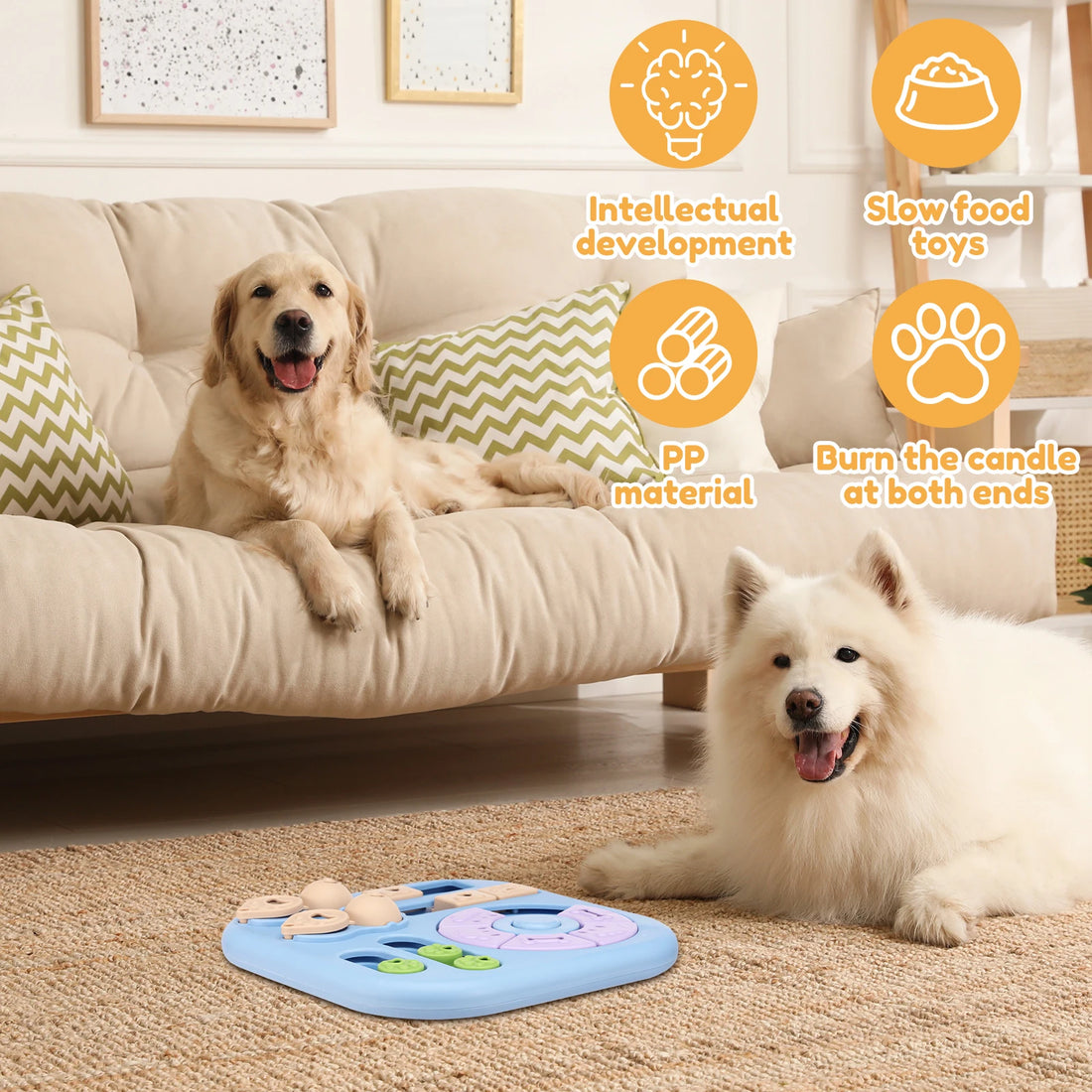 Dog Puzzle Toys Slow Feeder Interactive Food Tray Dogs