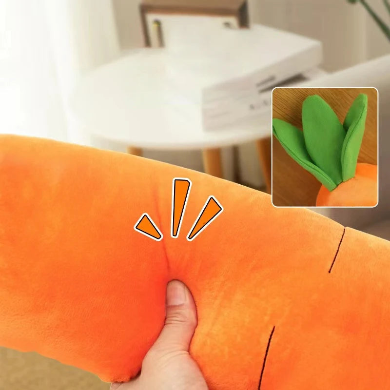 Dog Toy Pet Carrot Plush Toy Vegetable Chew Toy