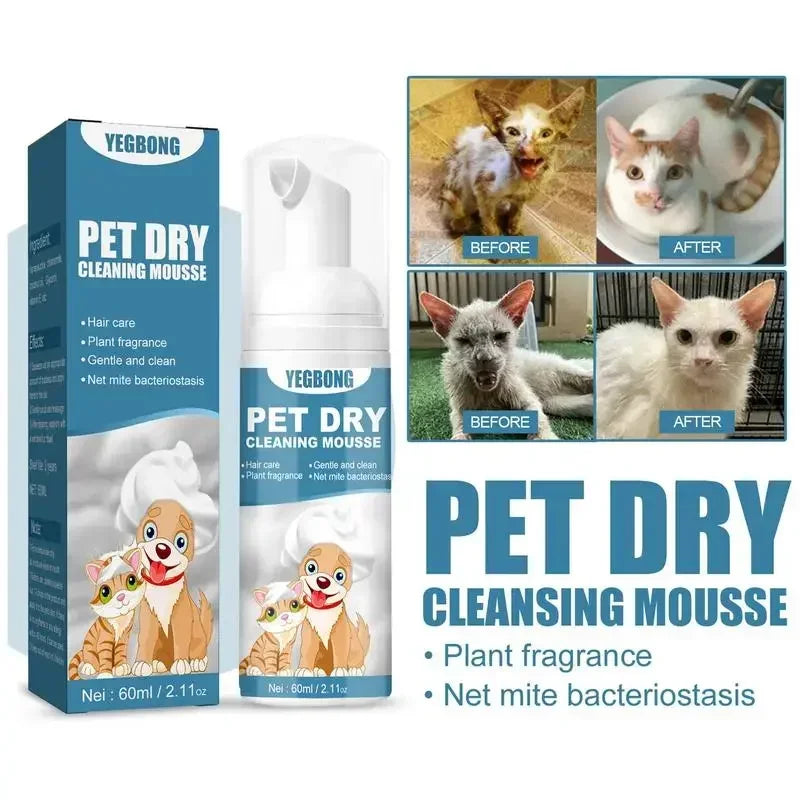 Waterless Dog Shampoo No Rinse Dogs Cleaning Shampoo