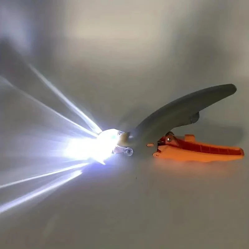 Pet cat and dog nail clippers with LED light cleaning supplies