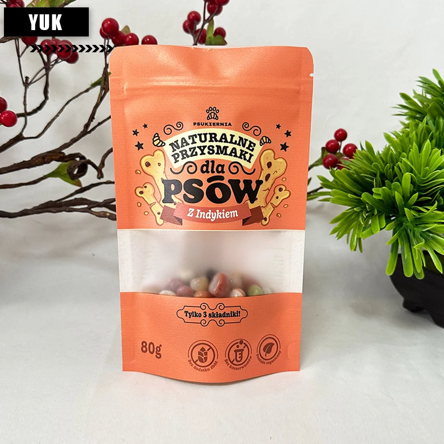 White Kraft Paper Frosted Window Bag, Dog Dry Food