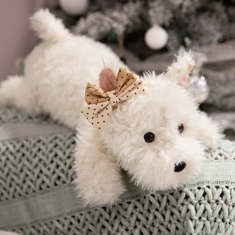 Fluffy Hair West Highland Dog Terrier Plushie Pillow