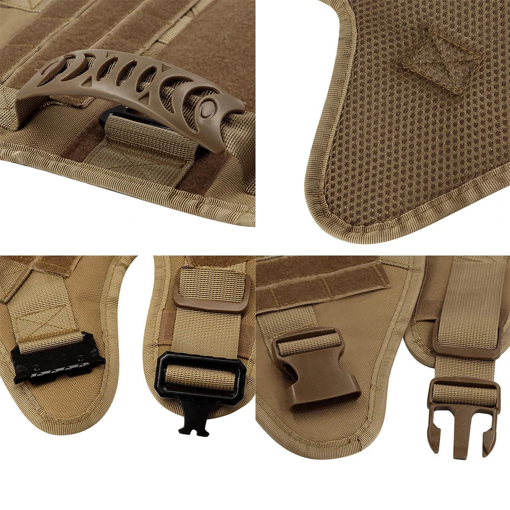 Military Large Dog Harness Pet Leash Collar