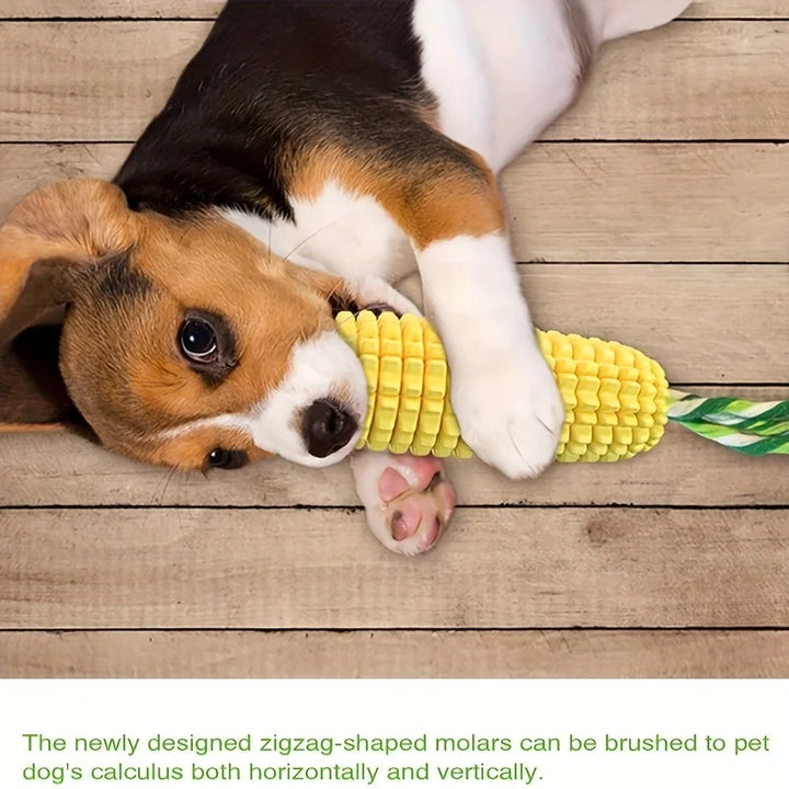 Dog Chew Toy Heavy-Duty Rubber Bone Corn Puppies