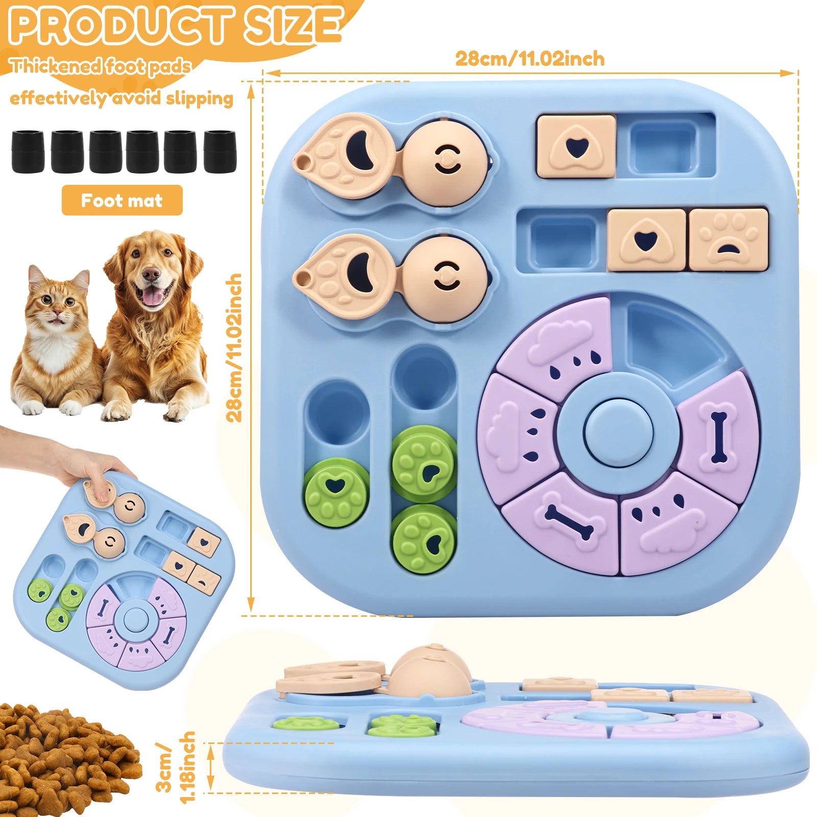 Dog Puzzle Toys Slow Feeder Interactive Food Tray Dogs