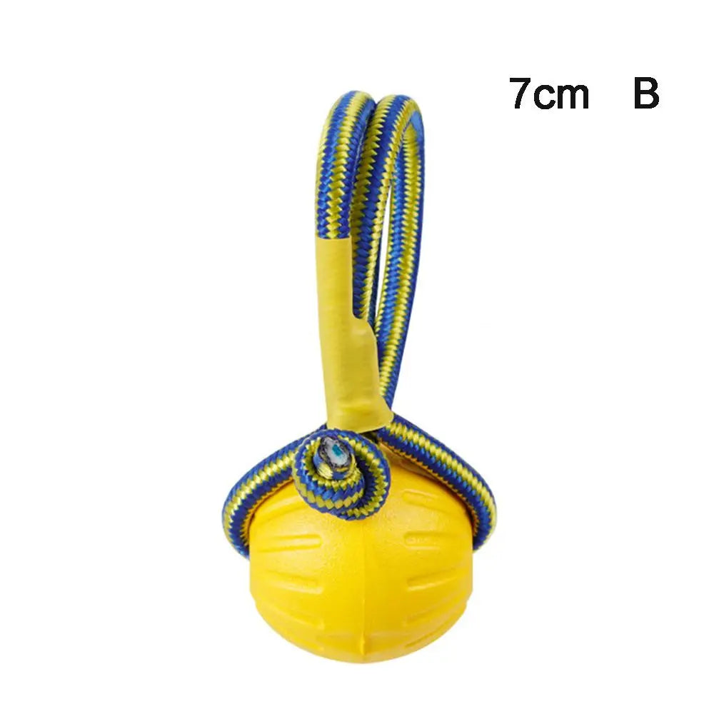 Yellow Rubber Ball Pet Dog Training Chew Play Fetch Toys