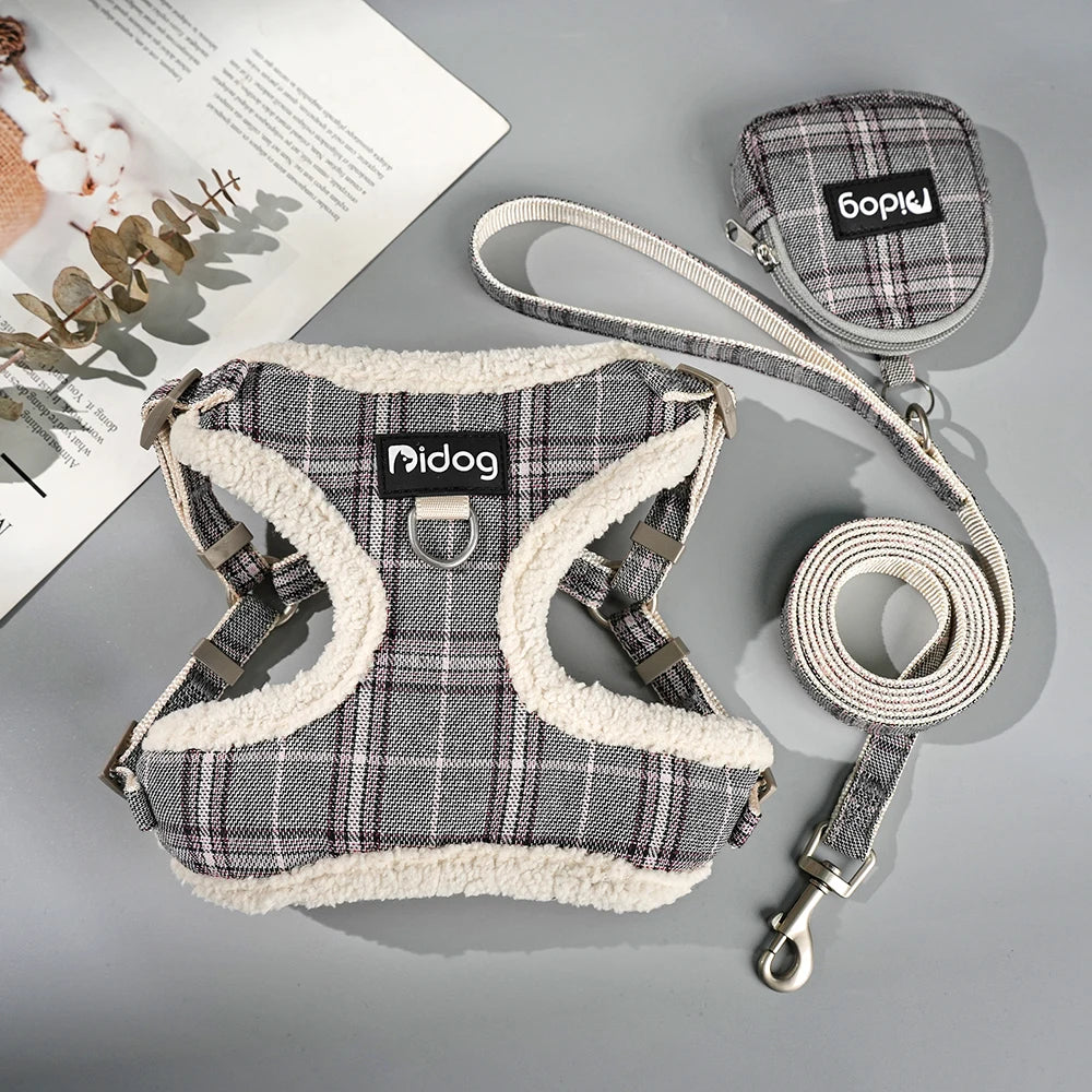 Breathable Dog Harness Leash Bag Set Leash Pet Collar