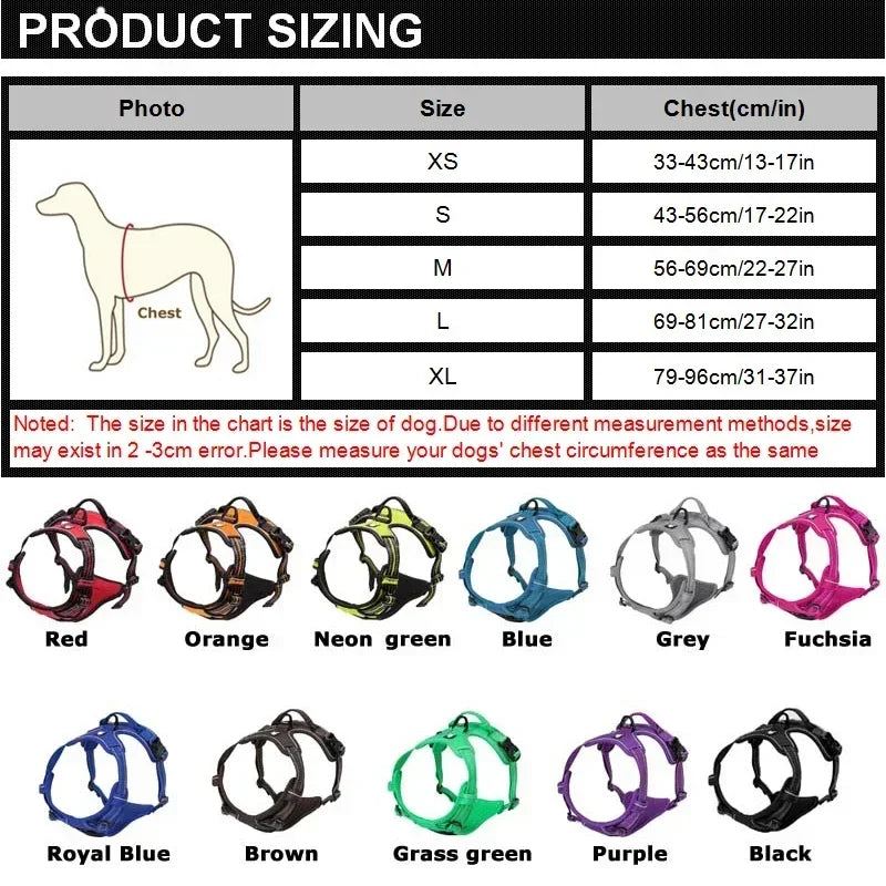Reflective Breathable Vest Chest Strap Leash Pet Collar