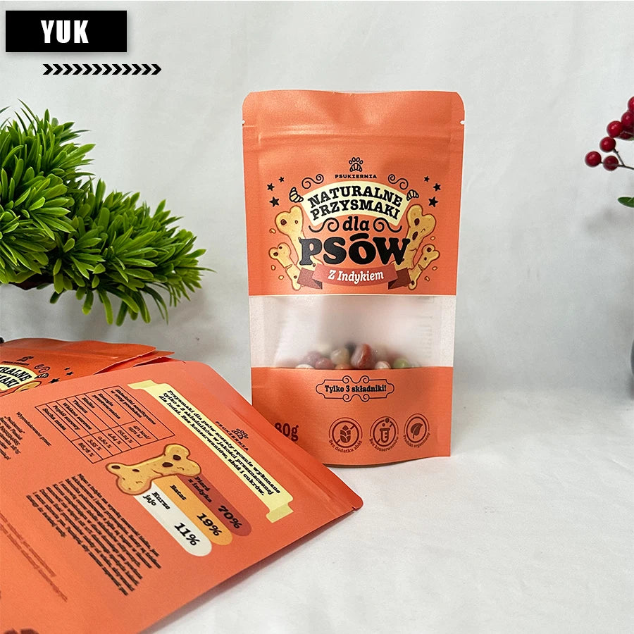 White Kraft Paper Frosted Window Bag, Dog Dry Food