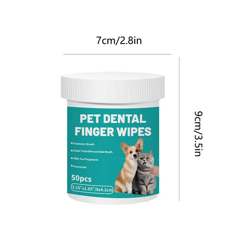 Pet Teeth Cleaning Finger Wipes Pet Dog Teeth Dental Care