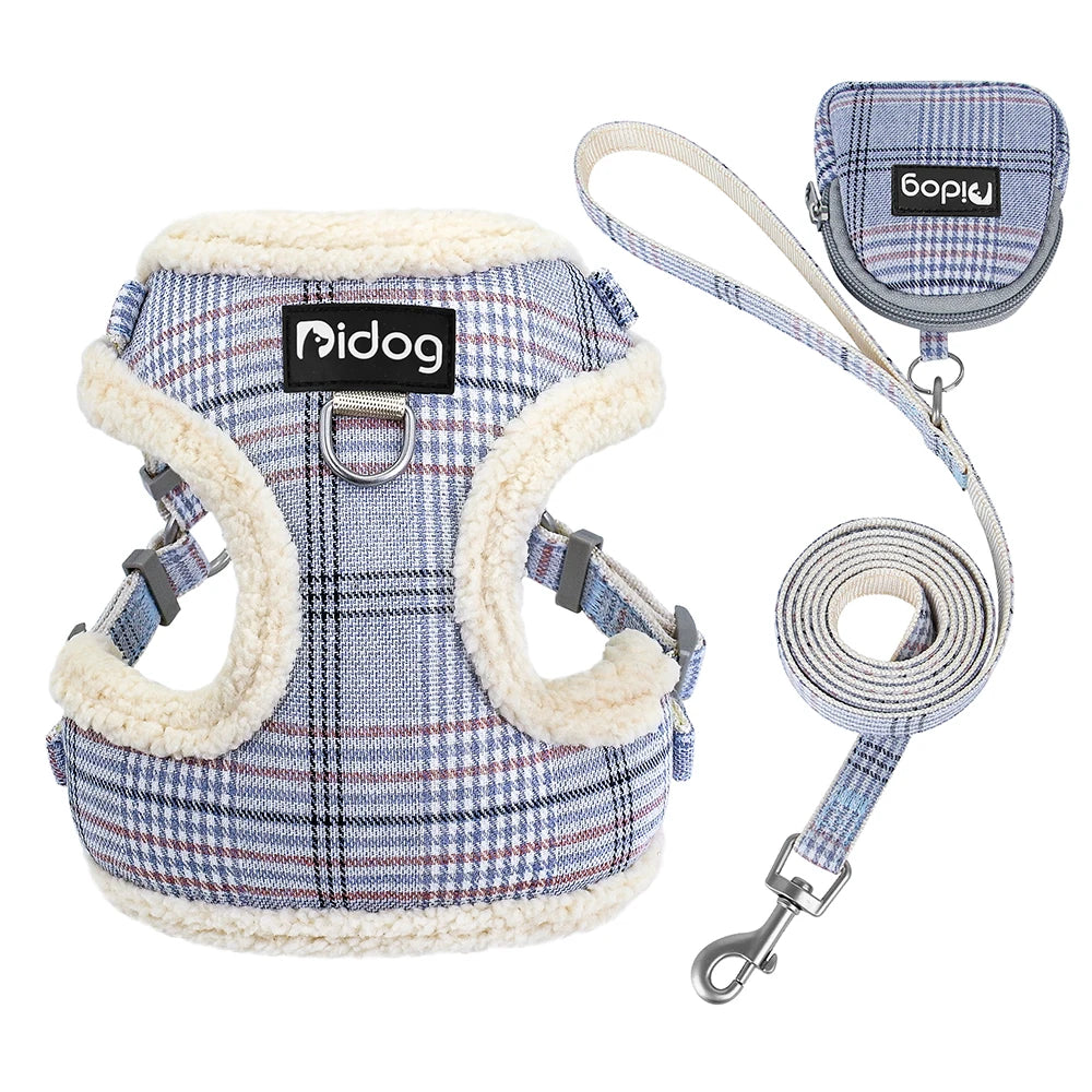 Breathable Dog Harness Leash Bag Set Leash Pet Collar
