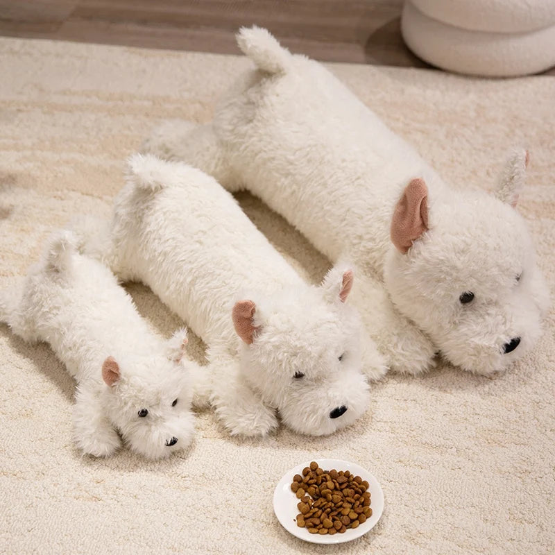 Fluffy Hair West Highland Dog Terrier Plushie Pillow
