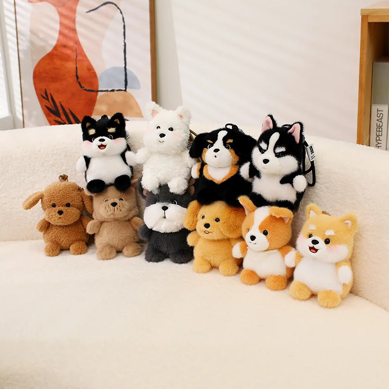 Dog Plush Toy Pendant Teddy Husky  Dolls Car Decor