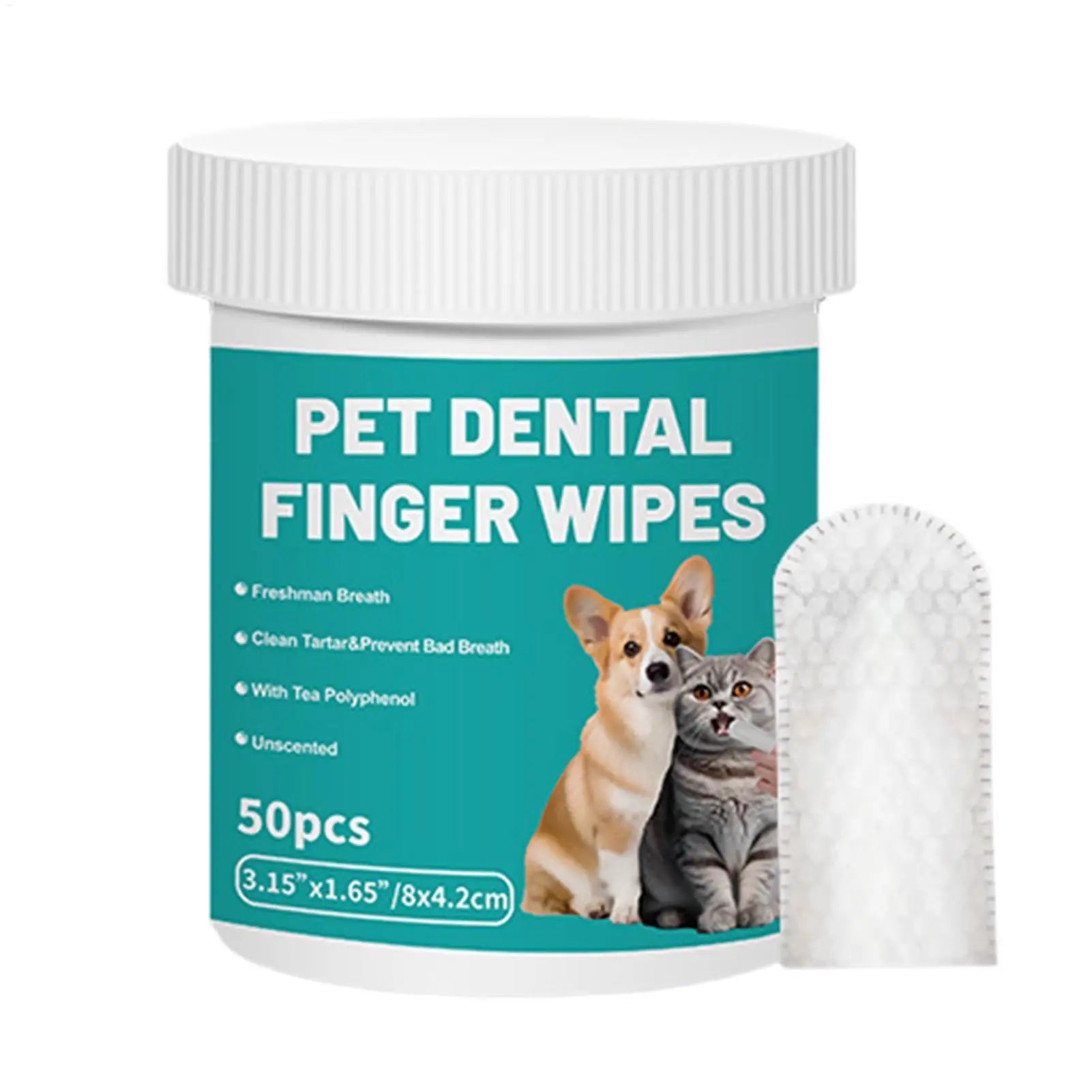 Teeth Cleaning Wipes Dental Finger Wipes Dog Dental Care